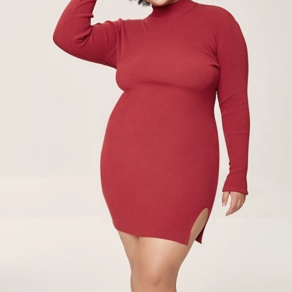 Forever 21 Plus Size Mock Neck Sweater Dress - Picture 1 of 5